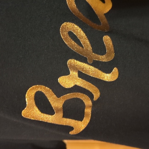 Athletic Works Top Shirt Breathe Gold Foil Short Sleeve Black XXL 2XG 20 Plus - Picture 4 of 11